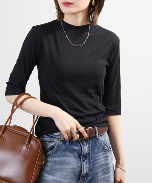 SO（エスオー）の「ロングTシャツ 七分袖（Tシャツ/カットソー・レディース・チャコール/ベージュ/ホワイト/ブラック・L/S/M）」の11枚目の写真