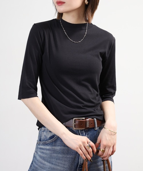SO（エスオー）の「ロングTシャツ 七分袖（Tシャツ/カットソー・レディース・チャコール/ベージュ/ホワイト/ブラック・L/S/M）」の12枚目の写真