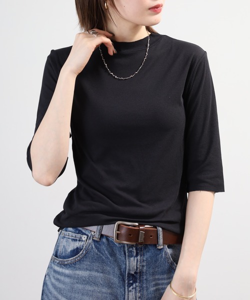 SO（エスオー）の「ロングTシャツ 七分袖（Tシャツ/カットソー・レディース・チャコール/ベージュ/ホワイト/ブラック・L/S/M）」の14枚目の写真