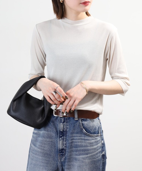 SO（エスオー）の「ロングTシャツ 七分袖（Tシャツ/カットソー・レディース・チャコール/ベージュ/ホワイト/ブラック・L/S/M）」の20枚目の写真