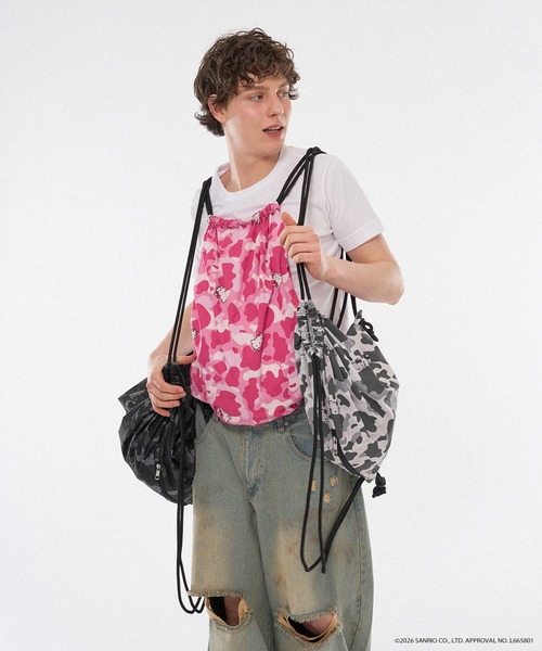 WISH FOR EVER（ウィッシュフォーエバー）の「【 3color 】A LOT OF“HELLO KITTY”KNAPSACK（バックパック/リュック・メンズ・ブラック/グレー/ピンク・FREE）」の20枚目の写真
