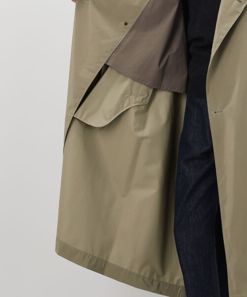 HAVERSACK（ハバーザック）の「HAVERSACK ATTIRE シルクコットン ダブルブレト ベルテッドコート（トレンチコート・メンズ・ベージュ・L/M）」の3枚目の写真