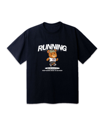 ランニングベア オーバーサイズ 半袖Tシャツ [ネイビー]
