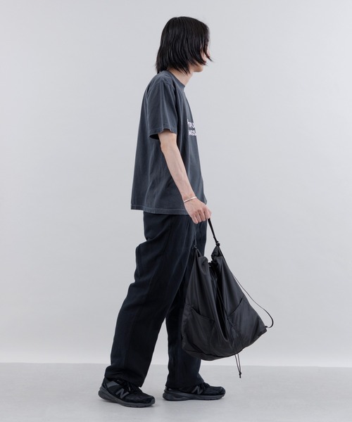 kuros'(クロス)の「【kuros’オリジナル】ダイヤリップパッカブルナップサック 折り畳み収納可 日本製(バックパック/リュック・レディース・グレー/ブラック・FREE)」の19枚目の写真
