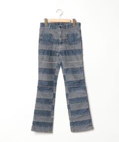 ヒステリックグラマー KINKY パッチワーク ブーツカットデニムパンツ M ブランド古着】KINKY JEANS デニムパンツ パッチワーク 切替デザイン