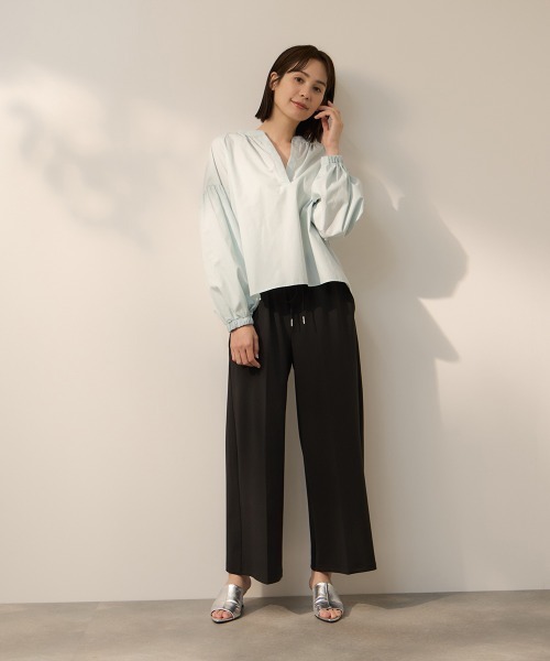 ketty(ケティ)の「ハイカウントタイプライターキーネックブラウス(シャツ/ブラウス・レディース・オフホワイト/サックスブルー/グリーン・M)」の22枚目の写真