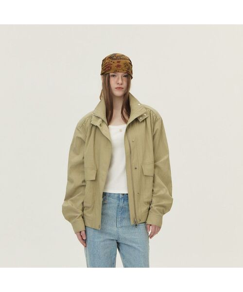 Lightweight Oversized Blouson Olive