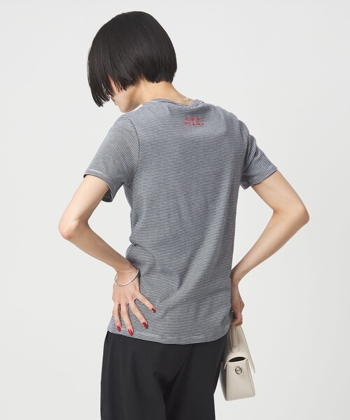 PETIT BATEAU（プチバトー）の「【別注】＜PETIT BATEAU＞ショートスリーブ プリント Tシャツ（Tシャツ/カットソー・レディース・ダークグレー/ワインレッド/その他1/オフホワイト・FREE）」の9枚目の写真