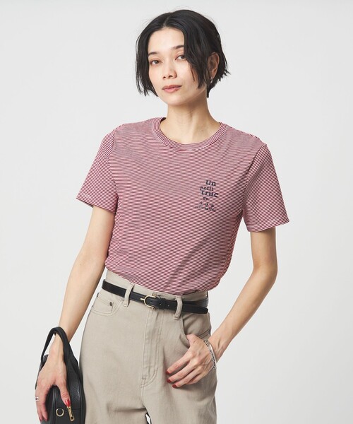 PETIT BATEAU（プチバトー）の「【別注】＜PETIT BATEAU＞ショートスリーブ プリント Tシャツ（Tシャツ/カットソー・レディース・ダークグレー/ワインレッド/その他1/オフホワイト・FREE）」の18枚目の写真