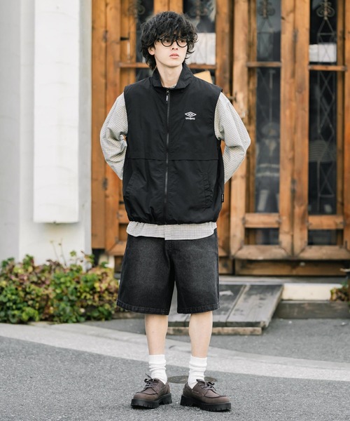 Rocky Monroe(ロッキーモンロー)の「ケミカルウォッシュ オーバーダイ ワイドデニムハーフショートパンツ(デニムパンツ・メンズ・ライトブラック/インディゴブルー/ケミカルウォッシュ/ブラック/ワンウォッシュ・M/XL/L)」の13枚目の写真