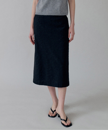 Floral Straight Skirt_BLACK