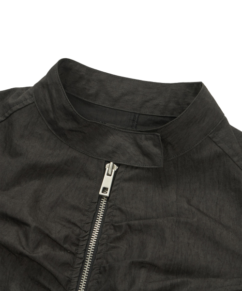 GILAARCHIVE（ギラアーカイブ）の「SHIRRING NYLON STRING JACKET_BLACK（ナイロンジャケット・レディース・その他・MEDIUM/SMALL）」の6枚目の写真