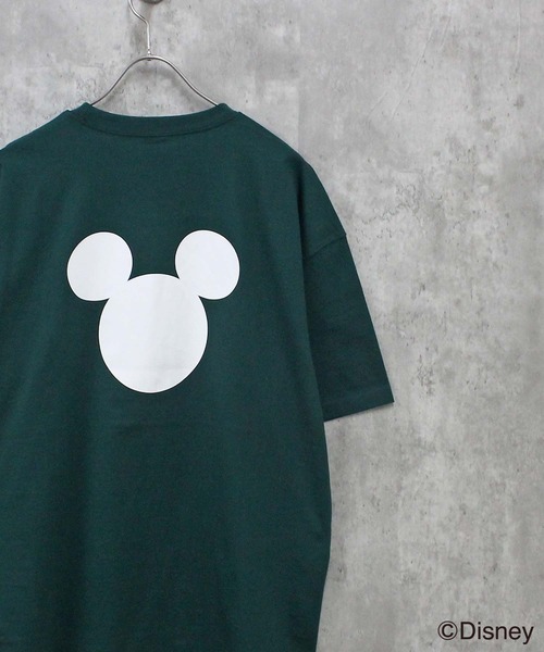 Disney(ディズニー)の「MICKEYMOUSE ミッキーマウス 半袖Tシャツ(Tシャツ/カットソー・メンズ・オレンジ/チャコール/オフホワイト/杢グレー/ダークグリーン/ブラック・M/L/XL)」の1枚目の写真