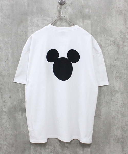 Disney(ディズニー)の「MICKEYMOUSE ミッキーマウス 半袖Tシャツ(Tシャツ/カットソー・メンズ・オレンジ/チャコール/オフホワイト/杢グレー/ダークグリーン/ブラック・M/L/XL)」の7枚目の写真
