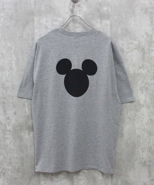 Disney(ディズニー)の「MICKEYMOUSE ミッキーマウス 半袖Tシャツ(Tシャツ/カットソー・メンズ・オレンジ/チャコール/オフホワイト/杢グレー/ダークグリーン/ブラック・M/L/XL)」の9枚目の写真