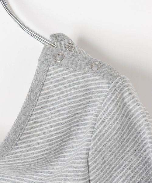 BAYFLOW(ベイフロー)の「バックオープンボーダーTシャツ(Tシャツ/カットソー・レディース・グレー/ブラック/レッド・FREE)」の5枚目の写真