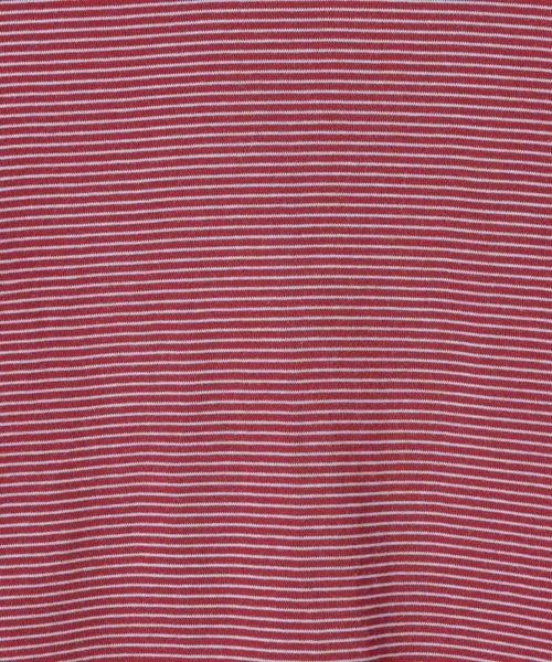 BAYFLOW(ベイフロー)の「バックオープンボーダーTシャツ(Tシャツ/カットソー・レディース・グレー/ブラック/レッド・FREE)」の8枚目の写真