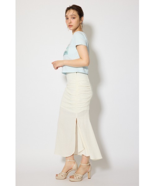 rienda(リエンダ)の「ギャザーマーメイドジャストウエストスカート 春服 夏服(スカート・レディース・ブラック/マルチ/ホワイト/ブラウン・SMALL/MEDIUM)」の8枚目の写真