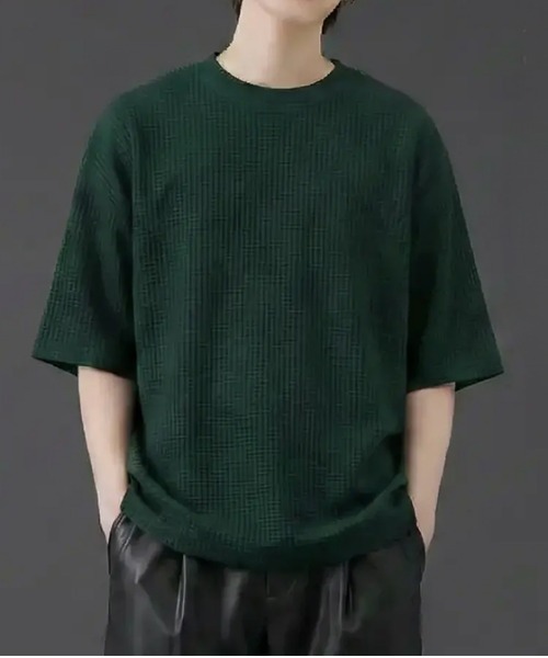 revertical(リバーティカル)の「ワッフル素材 オーバーサイズ クルーネック 半袖Tシャツ(Tシャツ/カットソー・メンズ・グリーン/ラベンダー/ブルー/LT.Gray・LARGE/MEDIUM)」の19枚目の写真