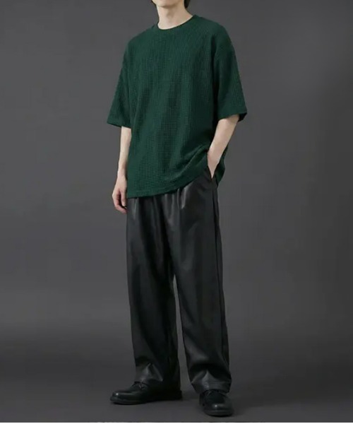 revertical(リバーティカル)の「ワッフル素材 オーバーサイズ クルーネック 半袖Tシャツ(Tシャツ/カットソー・メンズ・グリーン/ラベンダー/ブルー/LT.Gray・LARGE/MEDIUM)」の8枚目の写真