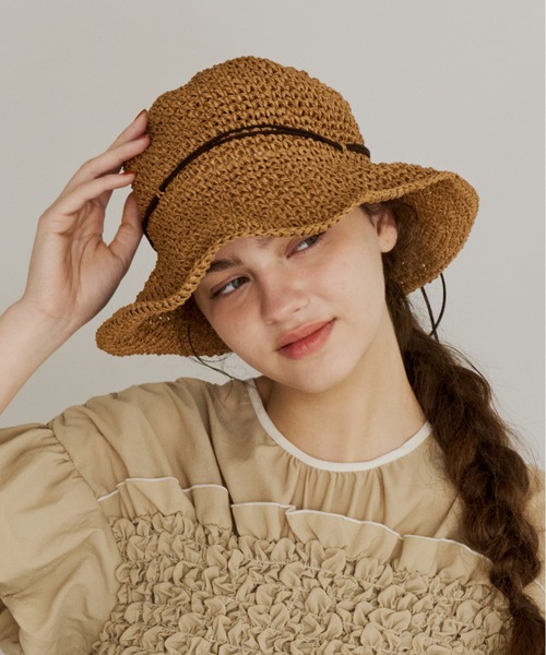crochet paper hat/クロシェ編みペーパーハット（ハット）｜OLUN