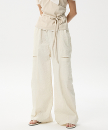 MIDNLOW（ミッドアンドロー）の「Cut Line Wide Banding Pants(Ivory)（その他パンツ）」