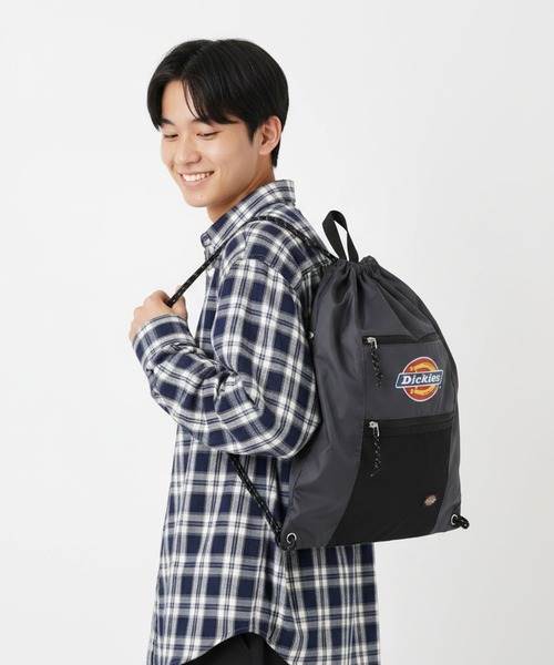 Dickies(ディッキーズ)の「【DICKIES/ディッキーズ】ロゴナップサック 巾着バッグ リュック 通学 ジム 部活 ストリート カジュアル 軽量 ユニセックス(バックパック/リュック・メンズ・ブラック/ブルー/チャコールグレー/ホワイト・FREE)」の16枚目の写真