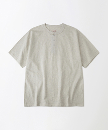 OUTSTANDING（アウトスタンディング）の「VINTAGE HENLEY NECK HALF SLEEVE TEE_1%OATMEAL（Tシャツ/カットソー）」