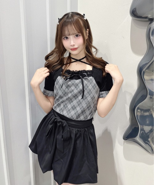 one way(ワンウェイ)の「半袖チェック×ボレロ風トップス(Tシャツ/カットソー・レディース・グレー系その他/ブラウン系その他/ブラック系その他/ホワイト系その他・FREE)」の17枚目の写真