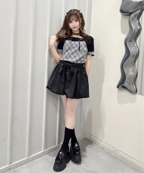 one way(ワンウェイ)の「半袖チェック×ボレロ風トップス(Tシャツ/カットソー・レディース・グレー系その他/ブラウン系その他/ブラック系その他/ホワイト系その他・FREE)」の20枚目の写真