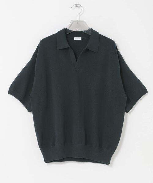 crepuscule（クレプスキュール）の「crepuscule　Co/Ra Moss Stitch Skipper（ニット/セーター・メンズ・グレー/ブラック/グリーン・1/2）」の4枚目の写真