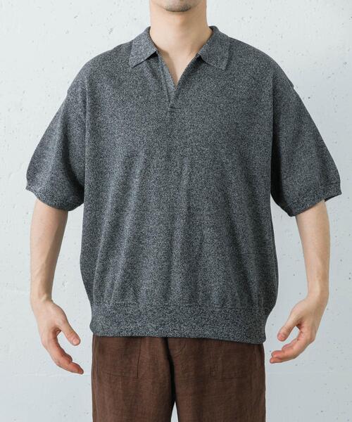 crepuscule（クレプスキュール）の「crepuscule　Co/Ra Moss Stitch Skipper（ニット/セーター・メンズ・グレー/ブラック/グリーン・1/2）」の6枚目の写真