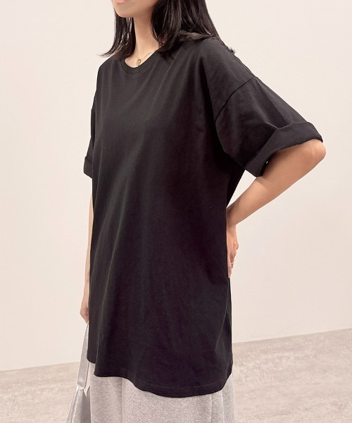 CLOTHY(クロシィ)の「【風通し◎お得なオフプライスアイテム】男女兼用C100ビッグTシャツ(Tシャツ/カットソー・メンズ・ブラック/ブラウン/オフホワイト・MEDIUM/X-LARGE/LARGE)」の4枚目の写真