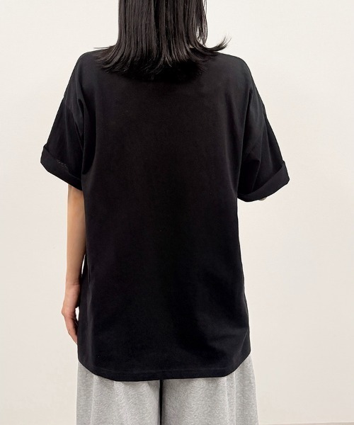 CLOTHY(クロシィ)の「【風通し◎お得なオフプライスアイテム】男女兼用C100ビッグTシャツ(Tシャツ/カットソー・メンズ・ブラック/ブラウン/オフホワイト・MEDIUM/X-LARGE/LARGE)」の5枚目の写真