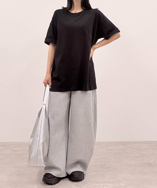 CLOTHY(クロシィ)の「【風通し◎お得なオフプライスアイテム】男女兼用C100ビッグTシャツ(Tシャツ/カットソー・メンズ・ブラック/ブラウン/オフホワイト・MEDIUM/X-LARGE/LARGE)」の7枚目の写真