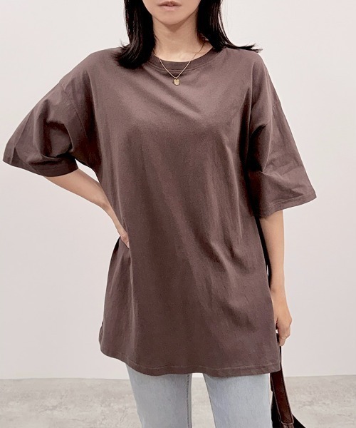 CLOTHY(クロシィ)の「【風通し◎お得なオフプライスアイテム】男女兼用C100ビッグTシャツ(Tシャツ/カットソー・メンズ・ブラック/ブラウン/オフホワイト・MEDIUM/X-LARGE/LARGE)」の12枚目の写真