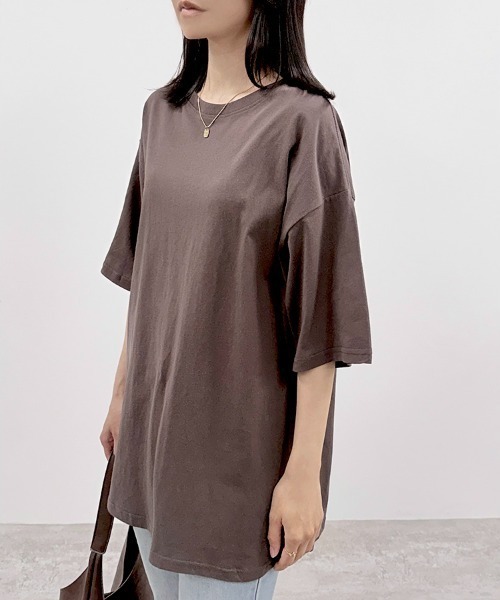 CLOTHY(クロシィ)の「【風通し◎お得なオフプライスアイテム】男女兼用C100ビッグTシャツ(Tシャツ/カットソー・メンズ・ブラック/ブラウン/オフホワイト・MEDIUM/X-LARGE/LARGE)」の14枚目の写真