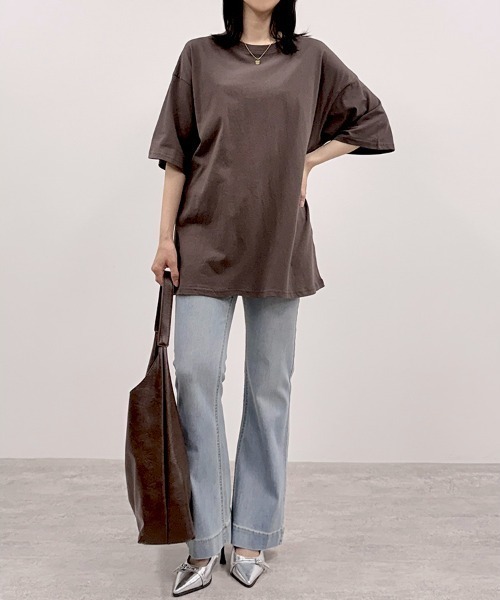 CLOTHY(クロシィ)の「【風通し◎お得なオフプライスアイテム】男女兼用C100ビッグTシャツ(Tシャツ/カットソー・メンズ・ブラック/ブラウン/オフホワイト・MEDIUM/X-LARGE/LARGE)」の17枚目の写真