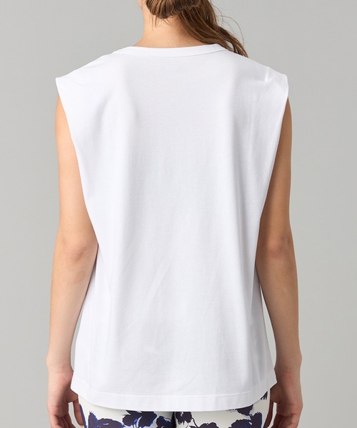 Chacott(チャコット)の「HandosomeCottonノースリーブTシャツ(Tシャツ/カットソー・レディース・ホワイト/ブラック/スモークピンク・M/L)」の9枚目の写真