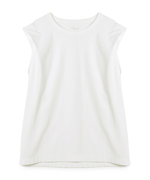 Chacott(チャコット)の「HandosomeCottonノースリーブTシャツ(Tシャツ/カットソー・レディース・ホワイト/ブラック/スモークピンク・M/L)」の11枚目の写真