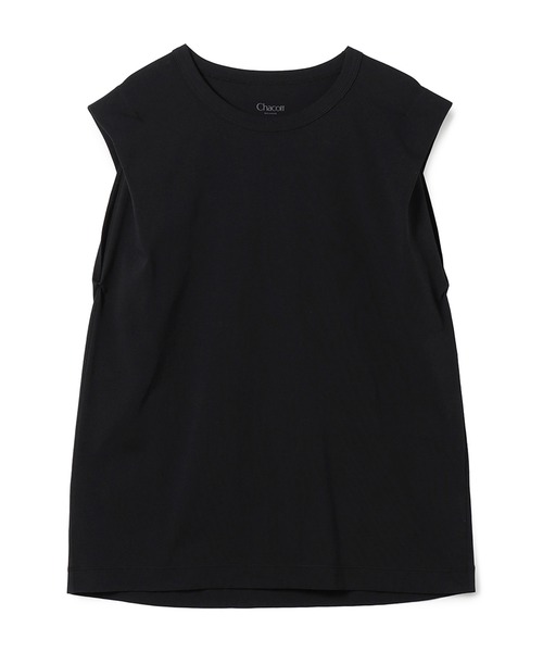 Chacott(チャコット)の「HandosomeCottonノースリーブTシャツ(Tシャツ/カットソー・レディース・ホワイト/ブラック/スモークピンク・M/L)」の13枚目の写真
