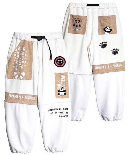 PANDIESTA（パンディエスタ）の「ミリタリー2WAYスウェットパンツ（スウェットパンツ・メンズ・ブラック/アイボリー・M/L/XL/XXL）」の10枚目の写真
