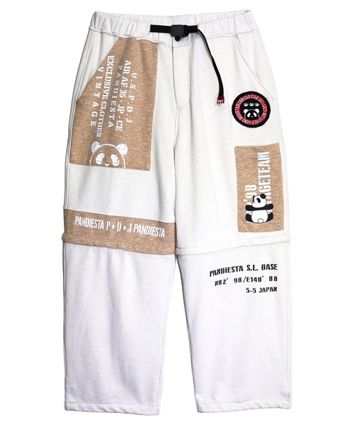PANDIESTA（パンディエスタ）の「ミリタリー2WAYスウェットパンツ（スウェットパンツ・メンズ・ブラック/アイボリー・M/L/XL/XXL）」の3枚目の写真