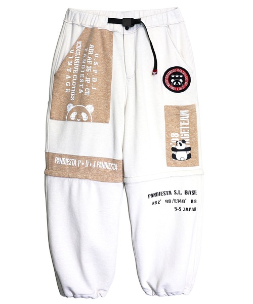 PANDIESTA（パンディエスタ）の「ミリタリー2WAYスウェットパンツ（スウェットパンツ・メンズ・ブラック/アイボリー・M/L/XL/XXL）」の11枚目の写真