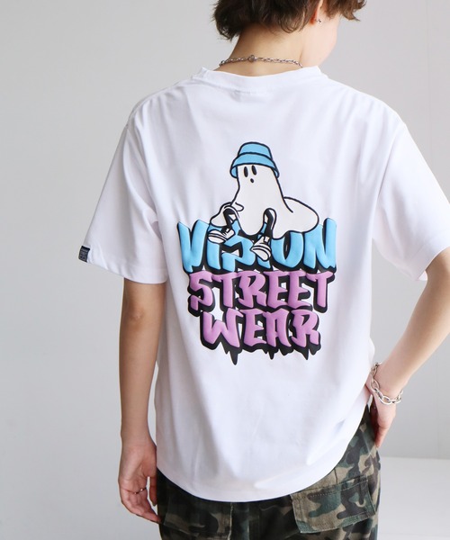 VISION STREET WEAR(ヴィジョンストリートウェア)の「【VISION STREET WEAR/ヴィジョン ストリート ウェア】アソート ゴーストグラフィックデザイン 半袖Tシャツ(Tシャツ/カットソー・メンズ・ブルー系1/ブラック系1/ブラック系3/ブルー系3/ホワイト系1/ホワイト系2/ブルー系2/ブラック系2/ホワイト系3・M/L/LL)」の3枚目の写真