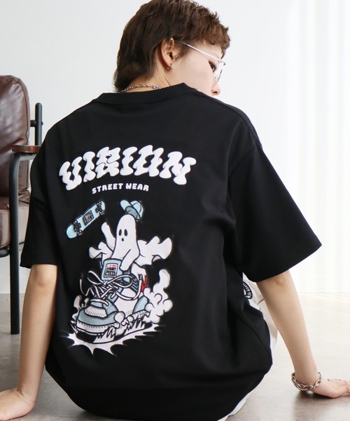 VISION STREET WEAR(ヴィジョンストリートウェア)の「【VISION STREET WEAR/ヴィジョン ストリート ウェア】アソート ゴーストグラフィックデザイン 半袖Tシャツ(Tシャツ/カットソー・メンズ・ブルー系1/ブラック系1/ブラック系3/ブルー系3/ホワイト系1/ホワイト系2/ブルー系2/ブラック系2/ホワイト系3・M/L/LL)」の10枚目の写真
