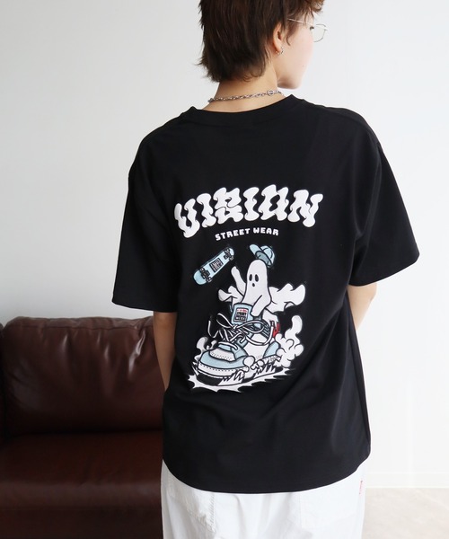 VISION STREET WEAR(ヴィジョンストリートウェア)の「【VISION STREET WEAR/ヴィジョン ストリート ウェア】アソート ゴーストグラフィックデザイン 半袖Tシャツ(Tシャツ/カットソー・メンズ・ブルー系1/ブラック系1/ブラック系3/ブルー系3/ホワイト系1/ホワイト系2/ブルー系2/ブラック系2/ホワイト系3・M/L/LL)」の12枚目の写真