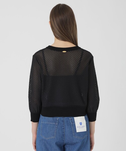 BLUE LABEL CRESTBRIDGE(ブルーレーベルクレストブリッジ)の「格子レースカーディガン(カーディガン/ボレロ・レディース・ホワイト/ブラック・38)」の13枚目の写真