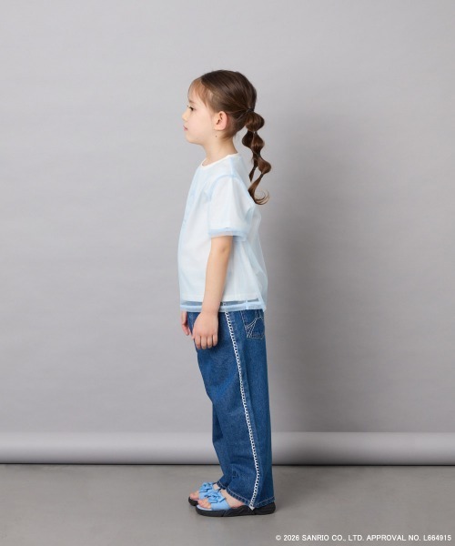 a.v.v（アーヴェヴェ）の「[120-150]【数量限定】[シナモロール＆クロミ]オーバーチュールTシャツ（Tシャツ/カットソー・キッズ・ホワイト/ダークグレー・150/140/130/120）」の11枚目の写真