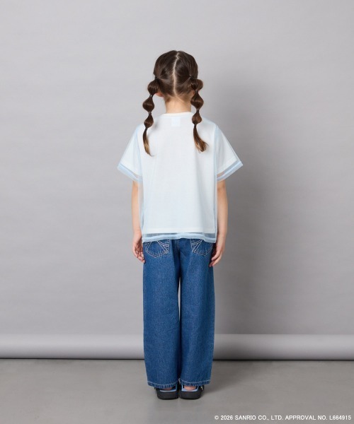 a.v.v（アーヴェヴェ）の「[120-150]【数量限定】[シナモロール＆クロミ]オーバーチュールTシャツ（Tシャツ/カットソー・キッズ・ホワイト/ダークグレー・150/140/130/120）」の13枚目の写真